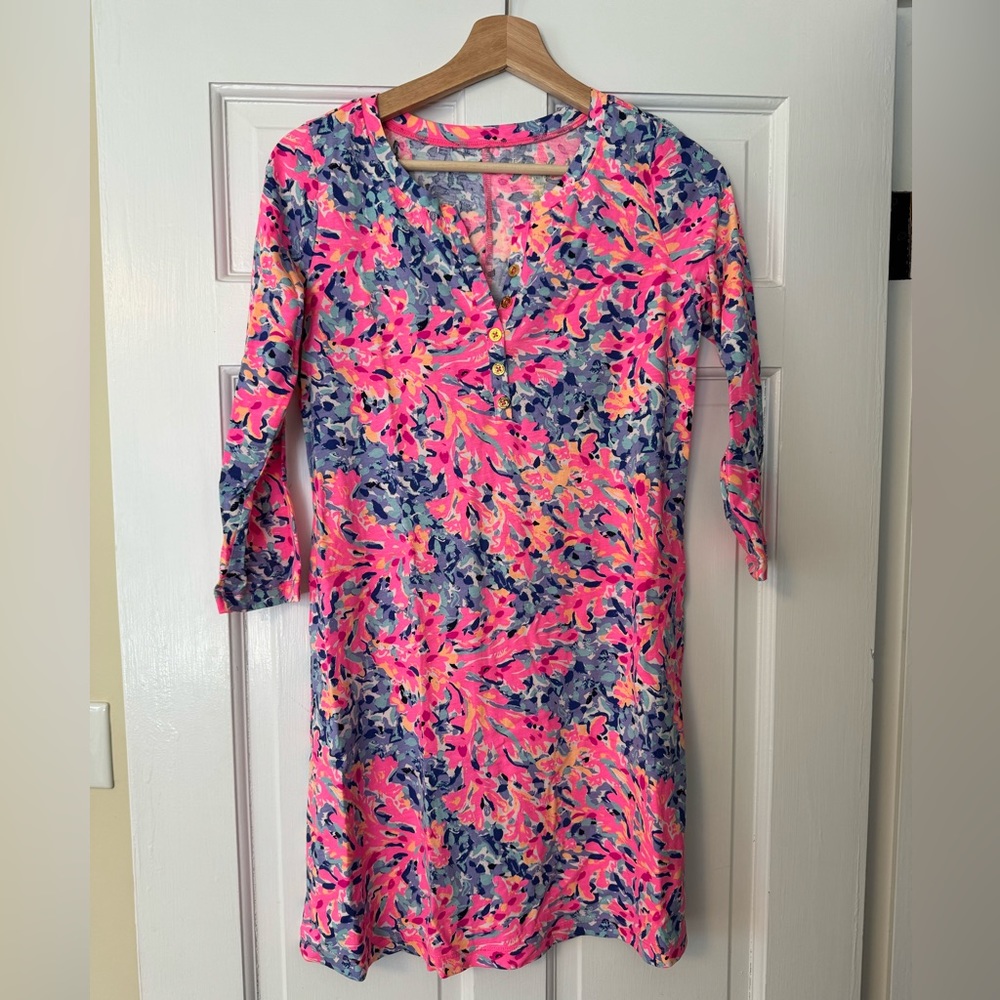 Lilly Pulitzer XS Banyan Dress - Multi Coco Coral Crab